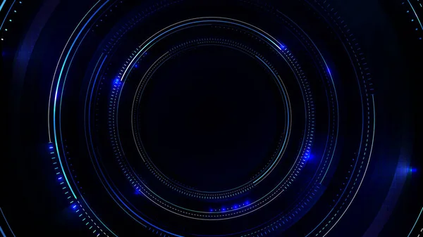 Fondo Abstracto Sci Hud Con Placa Circuito Impreso Azul — Vector de stock