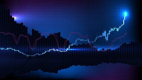 Fondo Abstracto Bolsa Oro Indicador Gráfico Vela — Archivo Imágenes Vectoriales