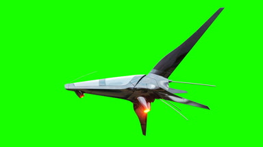 Sci fi fufturistic gemi. Gelecek kavramı. Yeşil ekran. Gerçekçi 4 k animasyon.