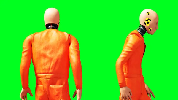Dummy, mannequin isolate on green screen. 3d rendering. — Stock Photo, Image