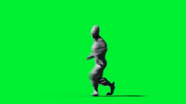 Animation monstre effrayant. Phisical, mouvement, flou. Animation réaliste 4k. Écran vert
