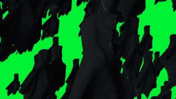 Mystery fear ghost animation . dynamic hoodie. Isolate. Realistic 4k green screen animation. — Stock Video