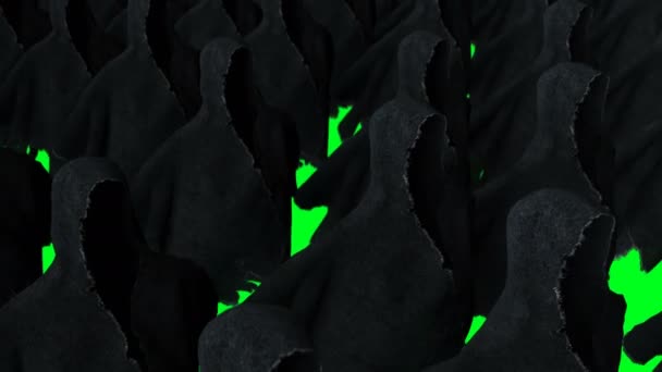 Misterio miedo animación fantasma. sudadera dinámica. Aislar. Animación realista de la pantalla verde 4k . — Vídeo de stock