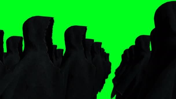 Misterio miedo animación fantasma. sudadera dinámica. Aislar. Animación realista de la pantalla verde 4k . — Vídeo de stock