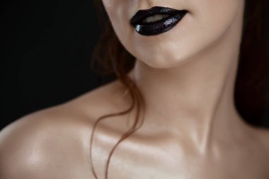 Moda makyaj güzel bir kızla portresi