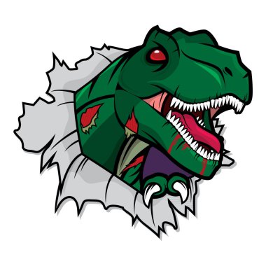 Vektör karakter tasarımı - t rex kafa