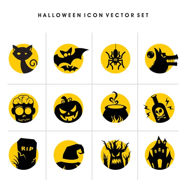 Iconos Diseño Con Temas Halloween — Archivo Imágenes Vectoriales