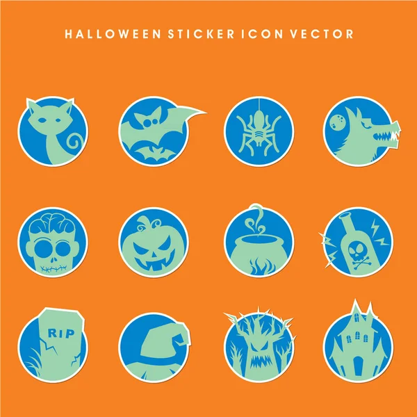 Design Ícones Com Temas Halloween — Vetor de Stock