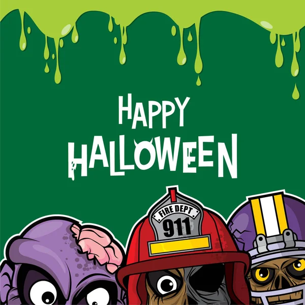 Sfondo Poster Design Con Temi Halloween — Vettoriale Stock