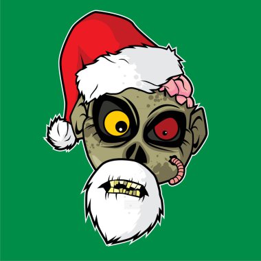 Vektör karakter tasarımı - zombi kafa