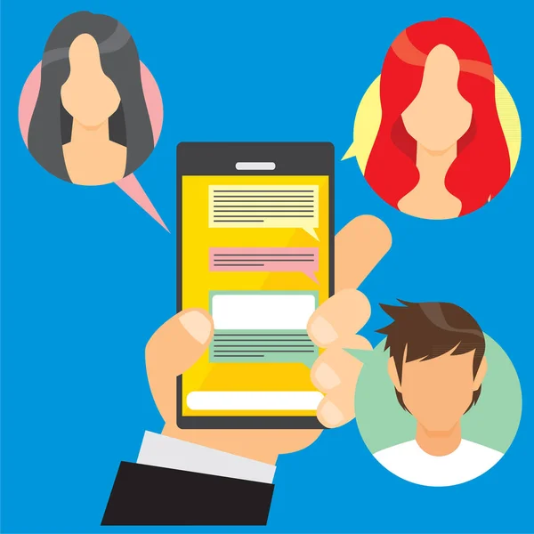 İnternet ve sosyal medya hakkında vektör görüntü