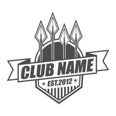 Okçuluk tema ile sembol ve logo şablonu tasarım