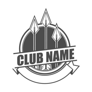 Okçuluk tema ile sembol ve logo şablonu tasarım