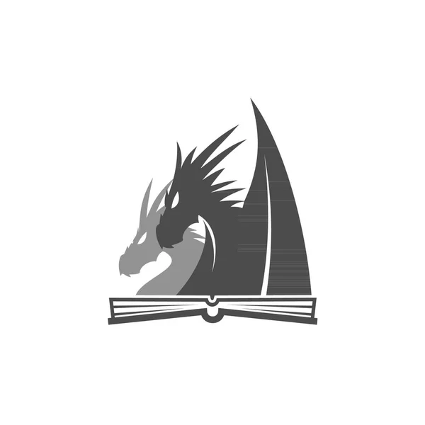 Símbolo Icono Diseño Plantilla Logotipo Con Tema Dragón — Vector de stock