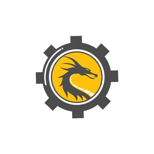 Symbol Icon Logo Template Design Dragon Theme — Stock Vector
