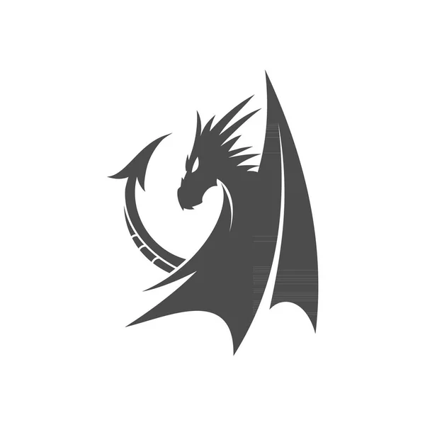 Símbolo Icono Diseño Plantilla Logotipo Con Tema Dragón — Vector de stock