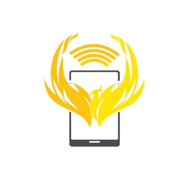 Logo, simge, phoenix tema ile grafik tasarım şablonu