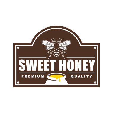 Logolar, semboller, rozetler, simgeler ve şirket bal ve bal ürünleri için sosyal medya reklam