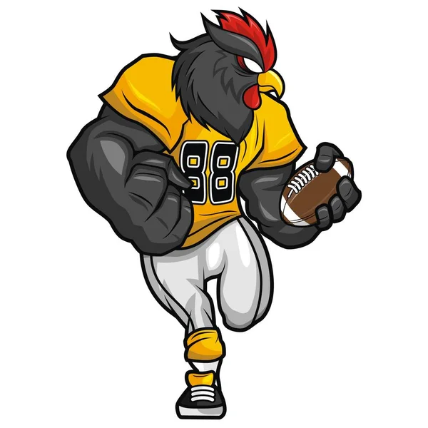 Amerikansk Fotboll Mascot Karaktär Designvector Karaktär Design För Den Mest Royaltyfria Stockvektorer