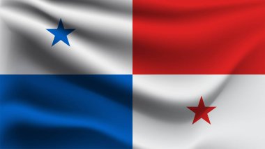 Panama bayrak Rüzgar gibi sallayarak