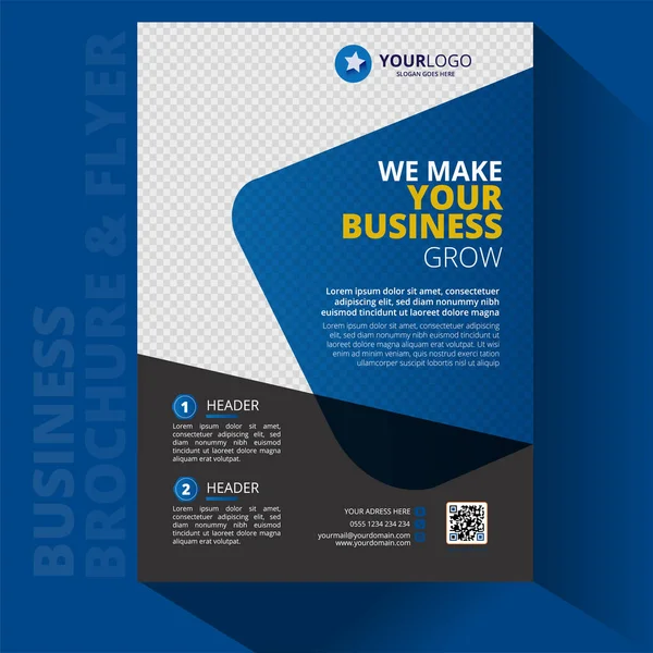 Blue Corporate Business Annual Report Brochure Flyer Design Apresentação Capa — Vetor de Stock