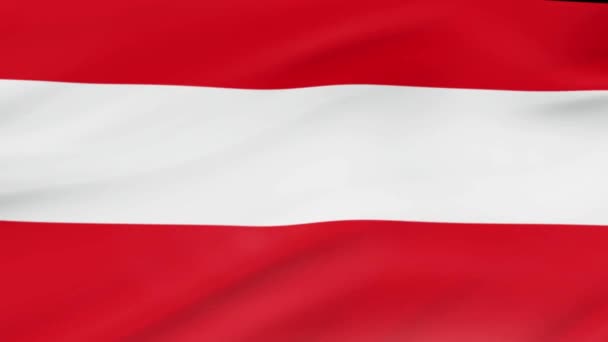 Флаг Австрии Размахивая Ветровом Видео Кадры Realistic Austria Flag Фон — стоковое видео