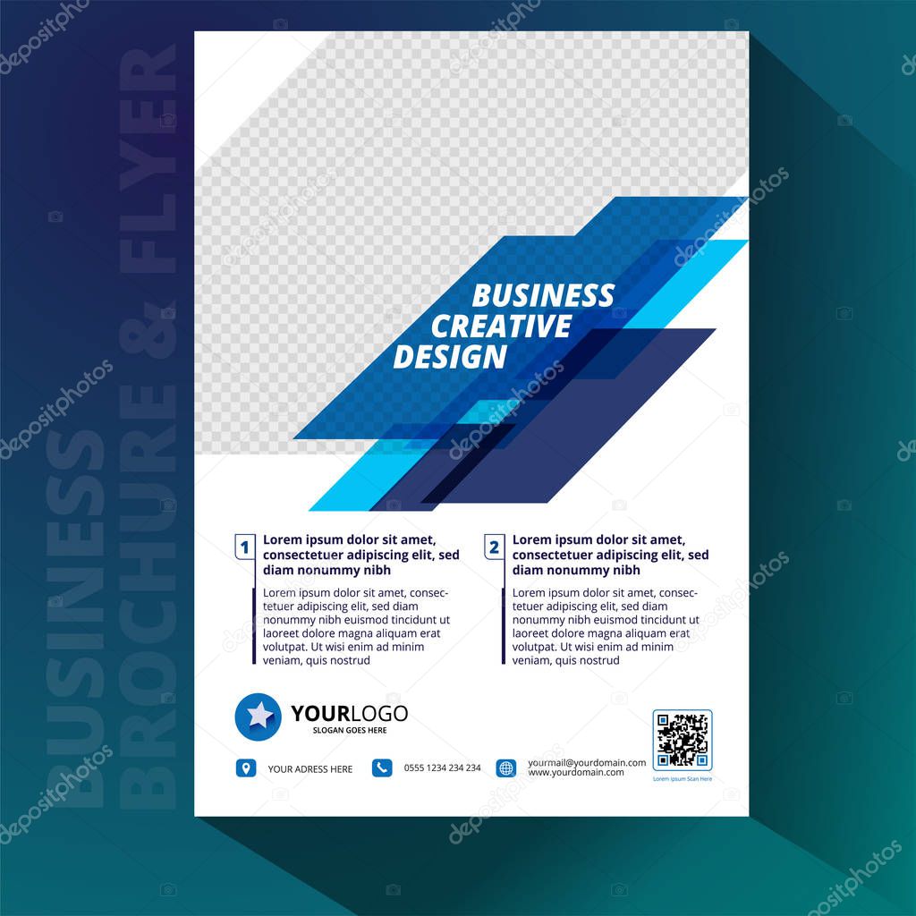 Blue Business Flyer and Brochure Design Template