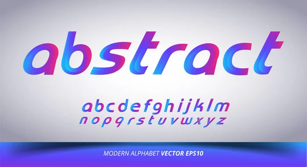Sada Moderní Barevné Abecedu Písma Typografie Klasického Stylu Modré Fialové — Stockový vektor