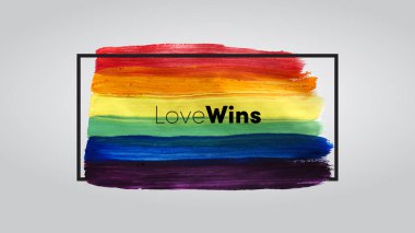 Gökkuşağı renkleri ile Lgbti hakları ve geçit törenleri kutlama için kavramsal vektör suluboya poster tasarımı