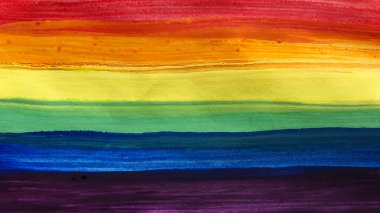 Gökkuşağı renkleri ile Lgbti hakları ve geçit törenleri kutlama için kavramsal vektör suluboya poster tasarımı