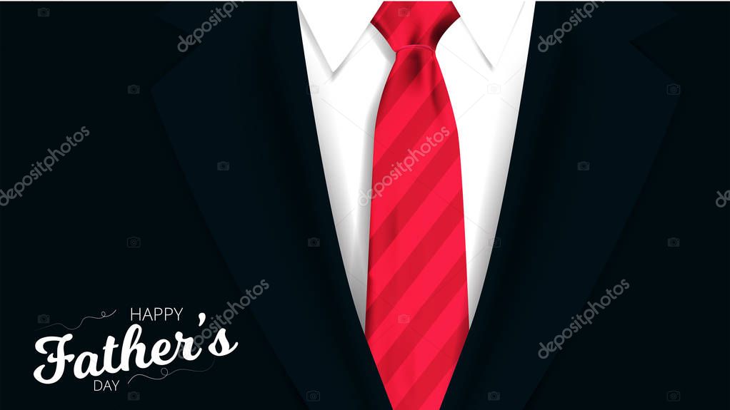 Happy Father's Day Calligraphy greeting card. Vector illustration.