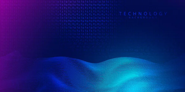 Tecnologia Abstrata Visualização Néon Ciência Blockchain Criptomoeda Papel Parede Digital — Vetor de Stock