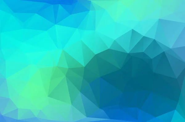 Hellblaugrüner Hintergrund Mit Niedrigem Poly Kristall Polygon Muster Niedrige Poly — Stockvektor