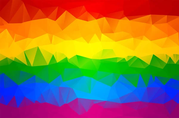 Low Poly Striped Rainbow Background Gay Pride Flag Gay Flag — Stock Vector