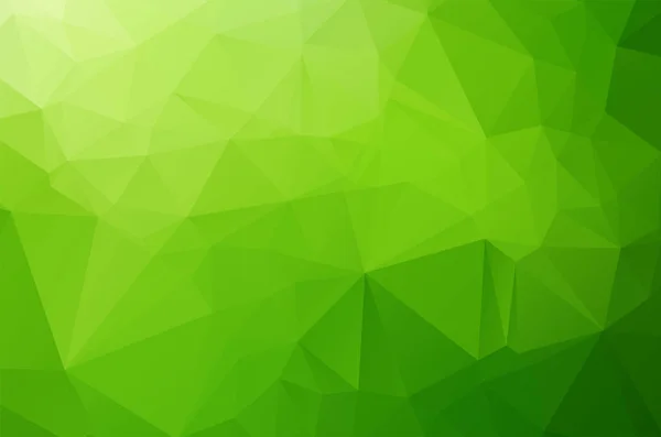 Verde Bajo Fondo Cristal Polivinílico Patrón Diseño Polígono Ambiente Verde — Vector de stock