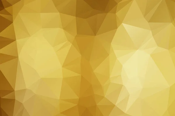 Gold Low Poly Crystal Background Polygon Design Pattern Golden Low — Stock Vector