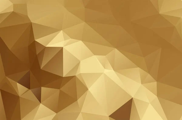 Gold Low Poly Crystal Background Polygon Design Pattern Golden Low — Stock Vector