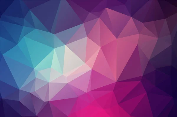 Bunte Mehrfarbige Low Poly Kristall Hintergrund Polygon Muster Grün Rosa — Stockvektor