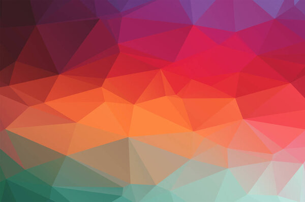 Colorful Multicolor Low poly crystal background. Polygon design pattern. green pink blue red yellow colorful Low poly vector illustration, low polygon background.