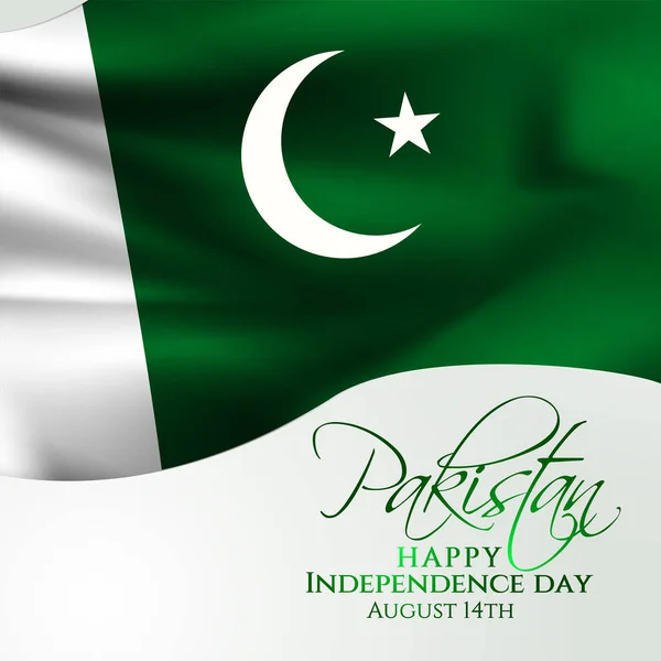 Feestelijke Vectorillustratie Van Independence Day Pakistan Viering Augustus Vector Designelementen — Stockvector