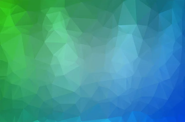 Azul Claro Verde Bajo Fondo Cristal Polivinílico Patrón Diseño Polígono — Vector de stock