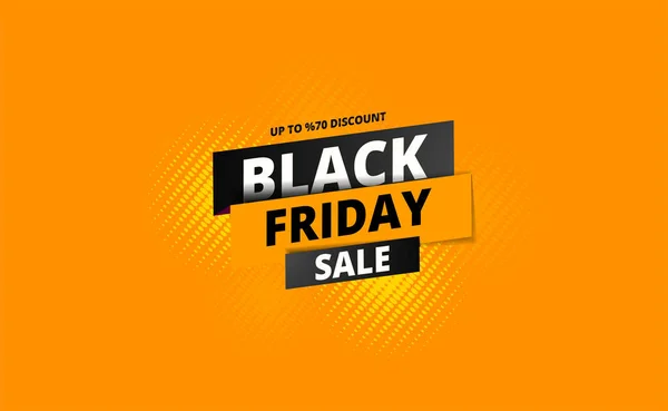 Upto Discount Offer Black Friday Sale Text Halftone Effect Background — Stock Vector