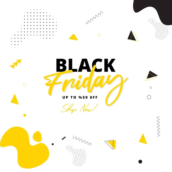 Black Friday Sale Poster Oder Template Design Mit Rabatt Auf — Stockvektor