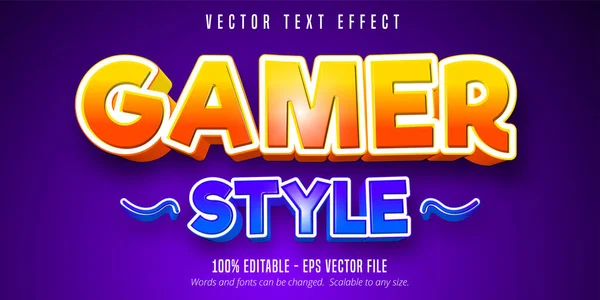 Texto Estilo Gamer Efeito Texto Editável Estilo Jogo —  Vetores de Stock