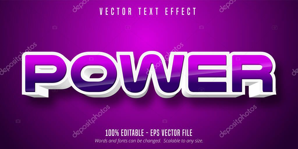 Power text, game style editable text effect