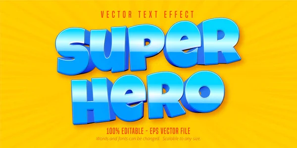 stock vector Super hero text, mobile game style editable text effect