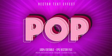 Pop metin, pop sanat tarzı düzenlenebilir metin efekti