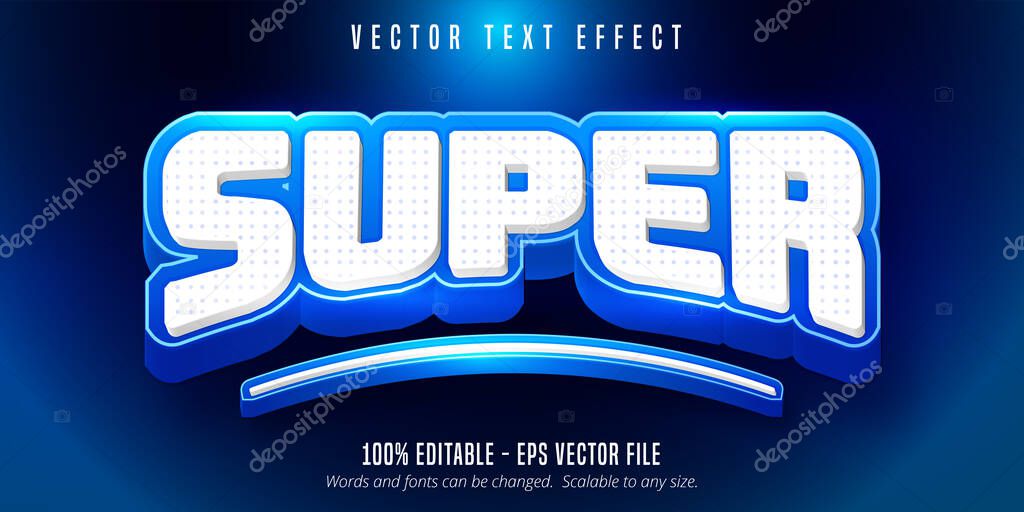 Super text, sport style editable text effect