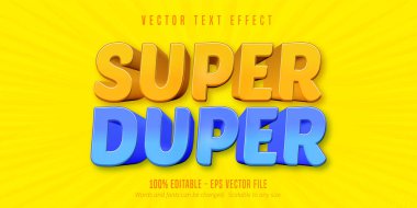 Süper duper metin, çizgi film biçimi düzenlenebilir metin efekti