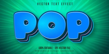 Pop metin, pop sanat tarzı düzenlenebilir metin efekti